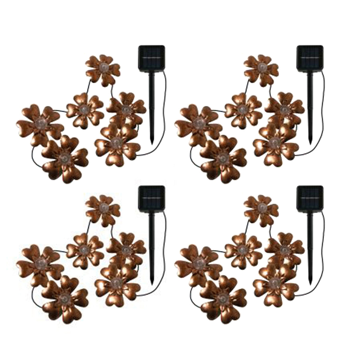 24 ezSolar LED Solar Floral Bronze Chain Light 221257645 0