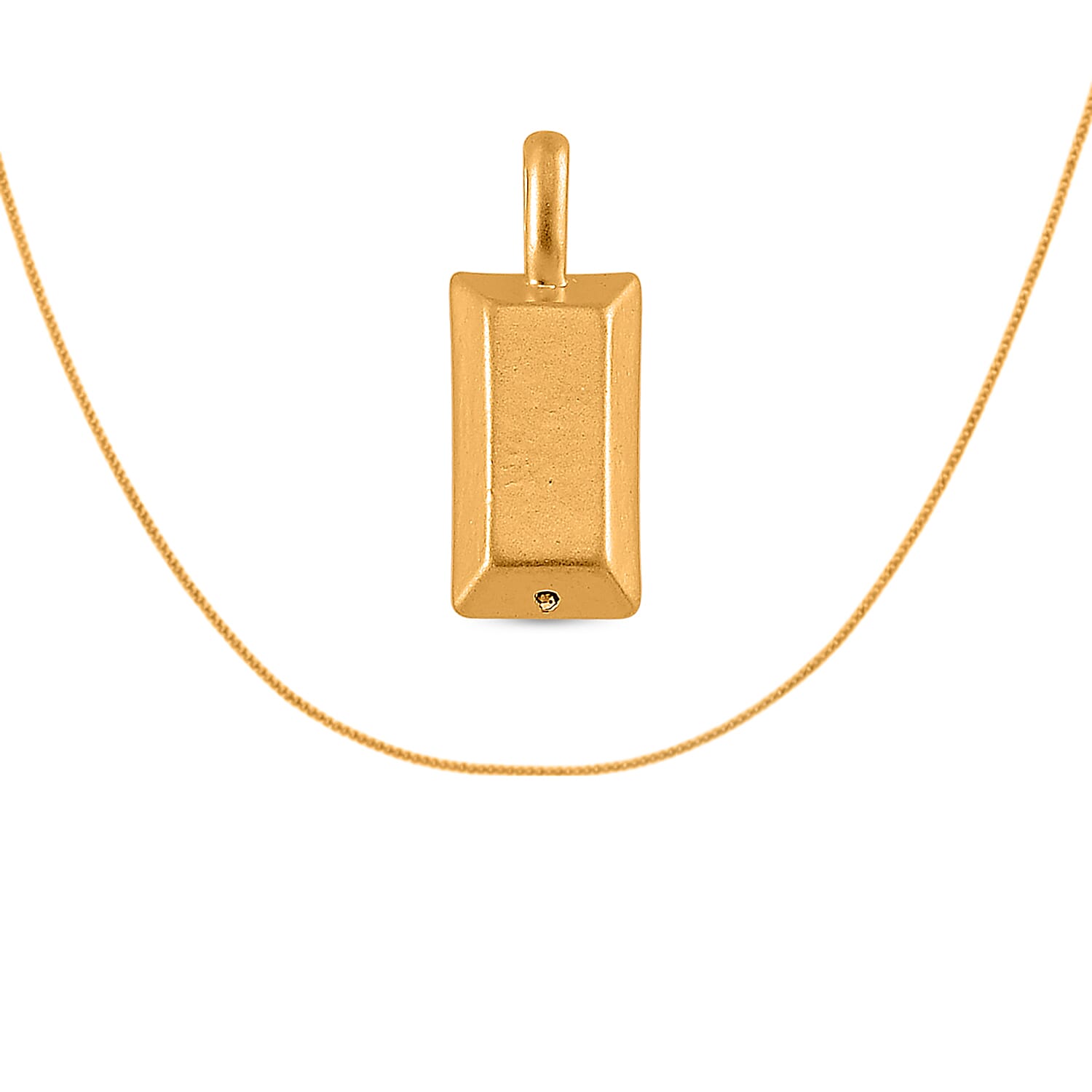 24K Yellow Gold Bar Pendant and Curb Necklace Bundle 221257937 0