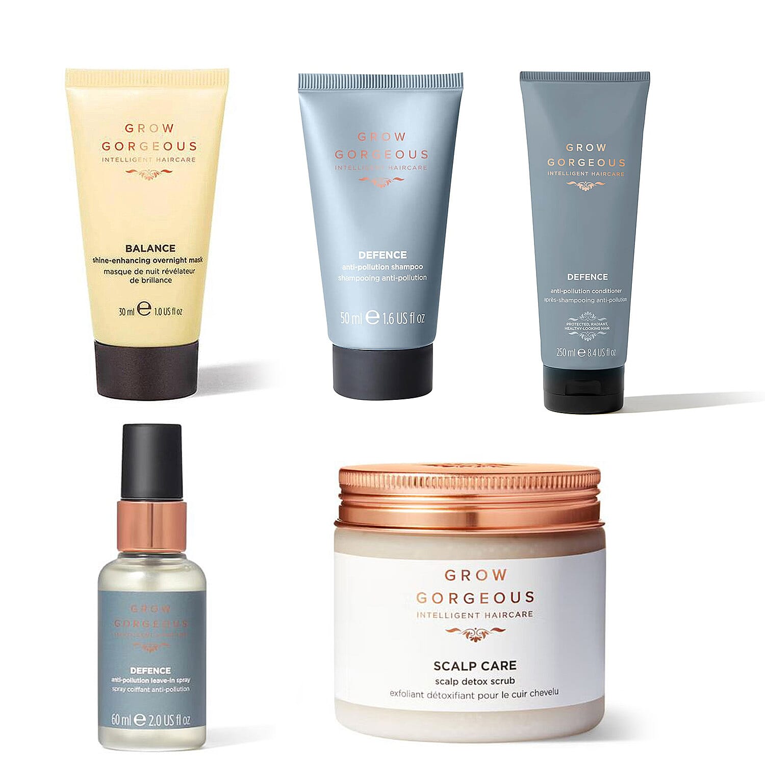 Grow Gorgeous Hair Care Bundle - Shampoo, Conditioner, Mask, Scrub &amp; Spray 221258125 0