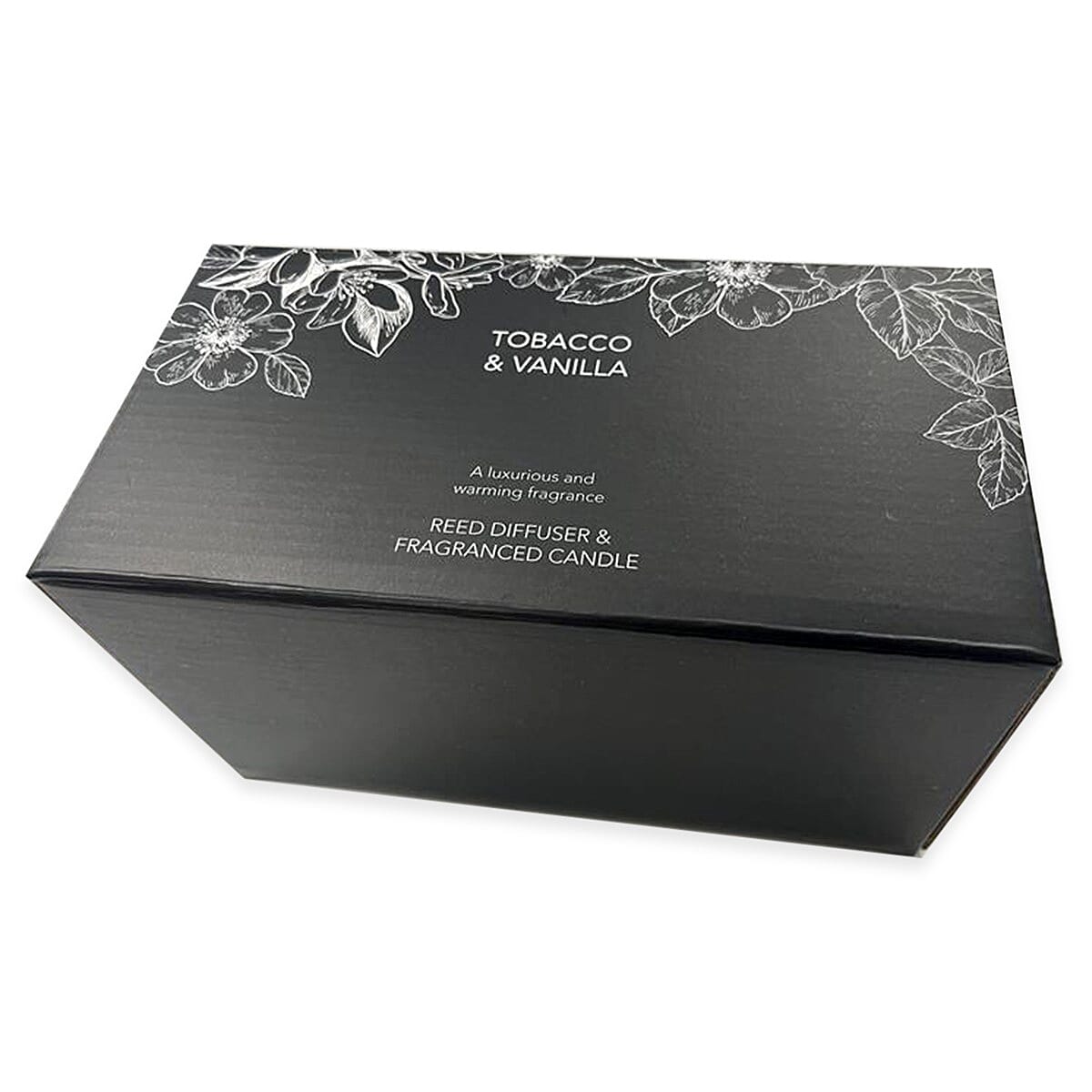 Pack of 2 Luxury Edition - Tobacco &amp; Vanilla Fragranced Diffuser - 200ML With Reeds &amp; Double Wick Jar Candle- 400 Grams (Upto 80 Hr Burn Time) 221258692 1