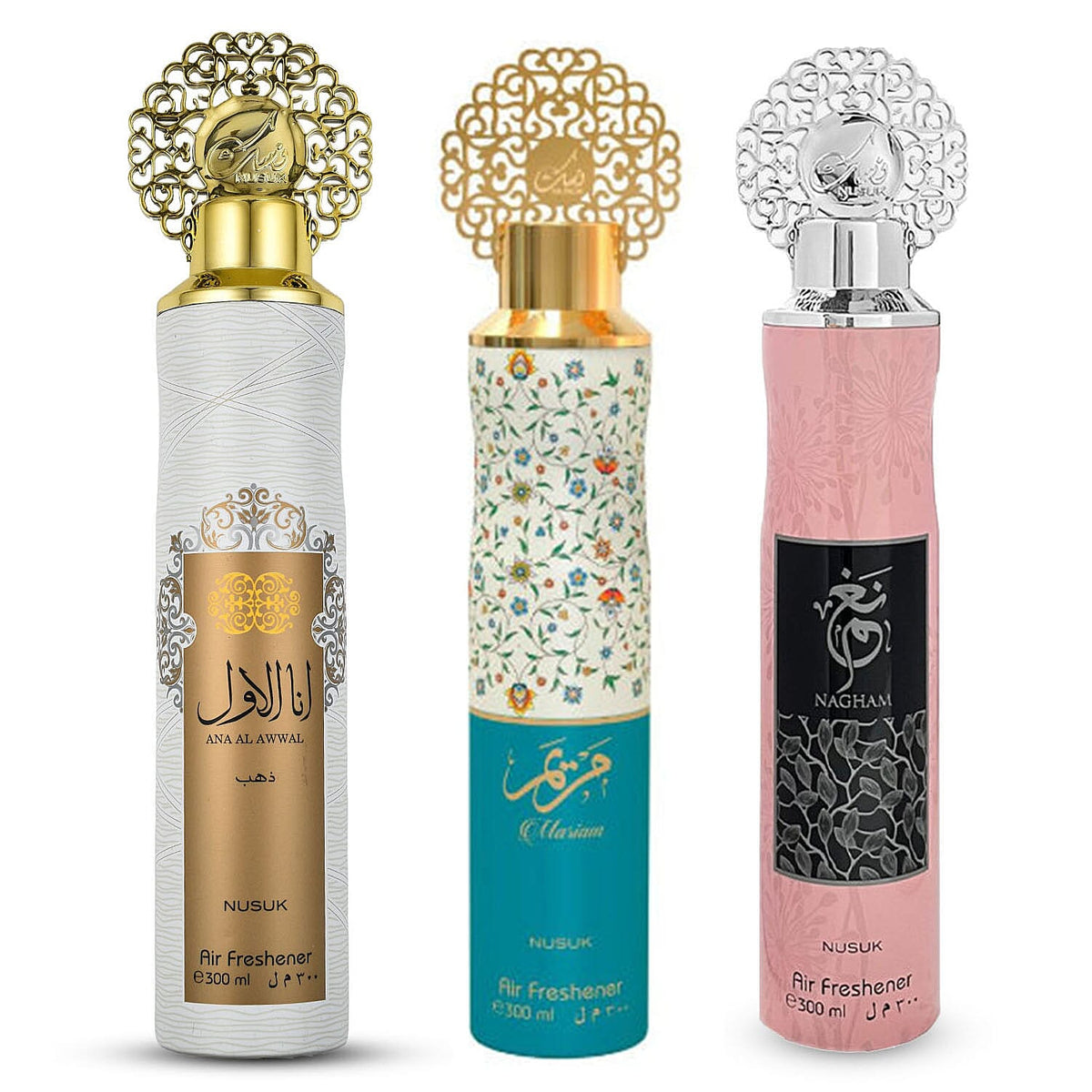 Best Ever Nusuk Bundle Deal - Mariam, Ana Al Awwal and Nagham - 300 ml x 3 Air Freshners 221258715 0