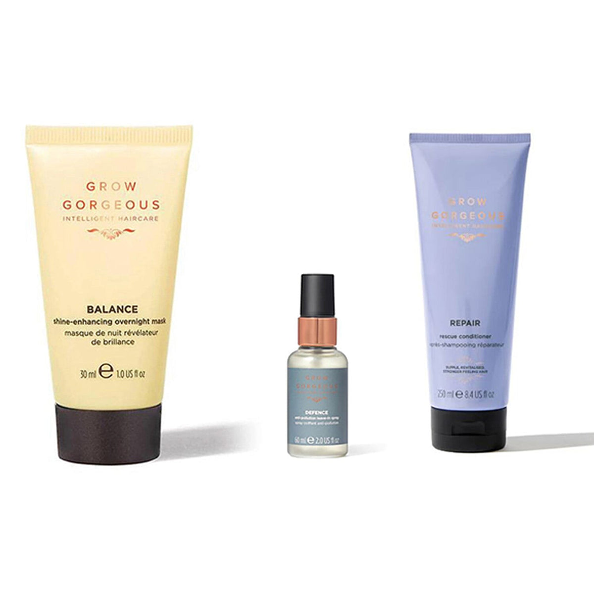 Best Ever Grow Gorgeous Deal -  Overnight Hair Mask, Anti-Pollution Leave in Spray &amp; Repair Rescue Conditioner Set 221258716 0