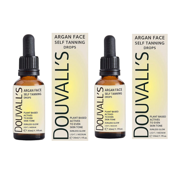 Douvalls Argan Body Self Tanning Spray 60ml with Face Drops 30ml- Light-Medium 221258729 1