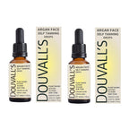 Douvalls Argan Body Self Tanning Spray 60ml with Face Drops 30ml- Medium-Dark