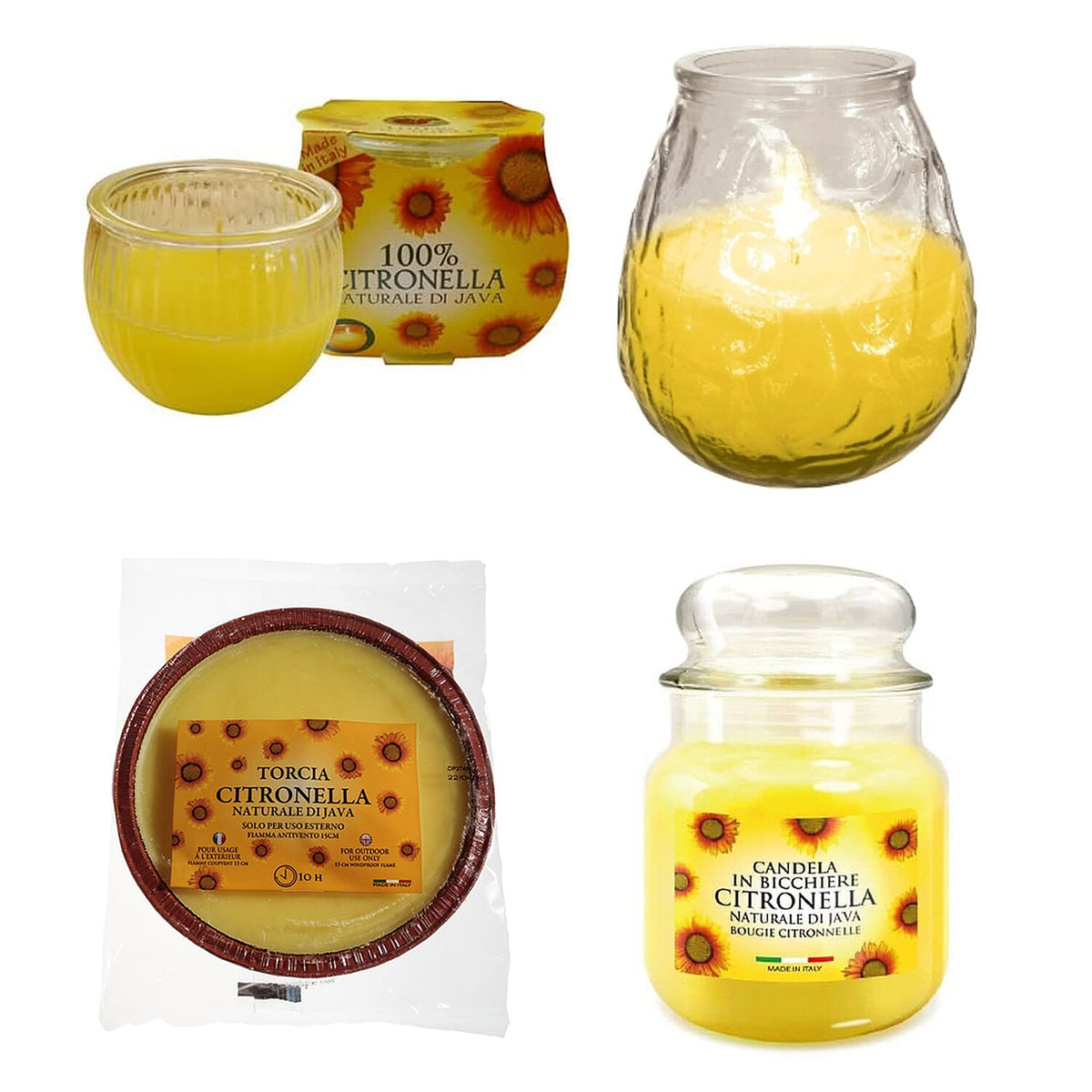 Super Citronella Candle Bundle - 10, 30, 40, 60 Hr Burn Time 221260247 0