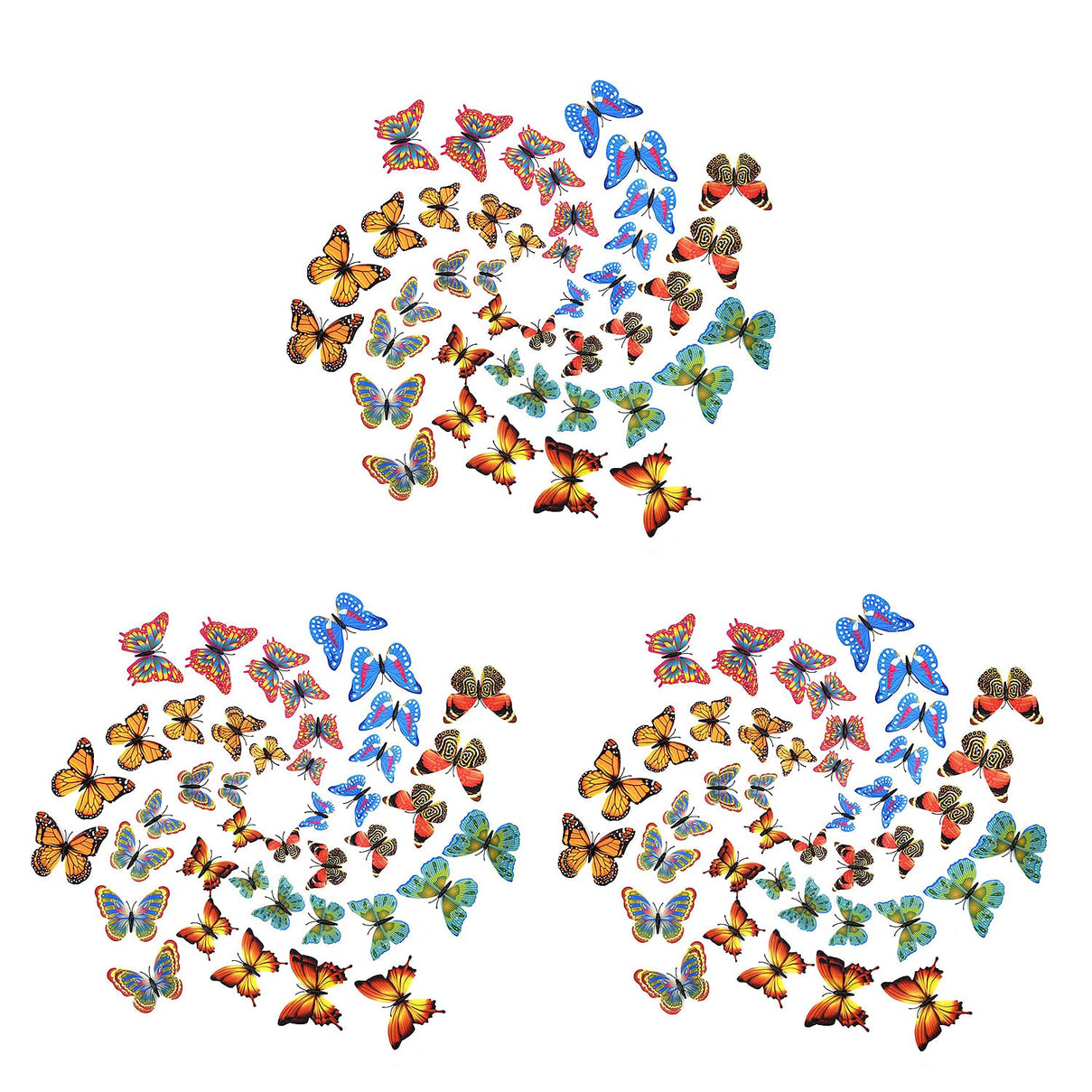 126 Pcs 3D Magnet Butterflies Hanging Decoration Multi 221262245 0