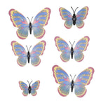 126 Pcs 3D Magnet Butterflies Hanging Decoration Multi