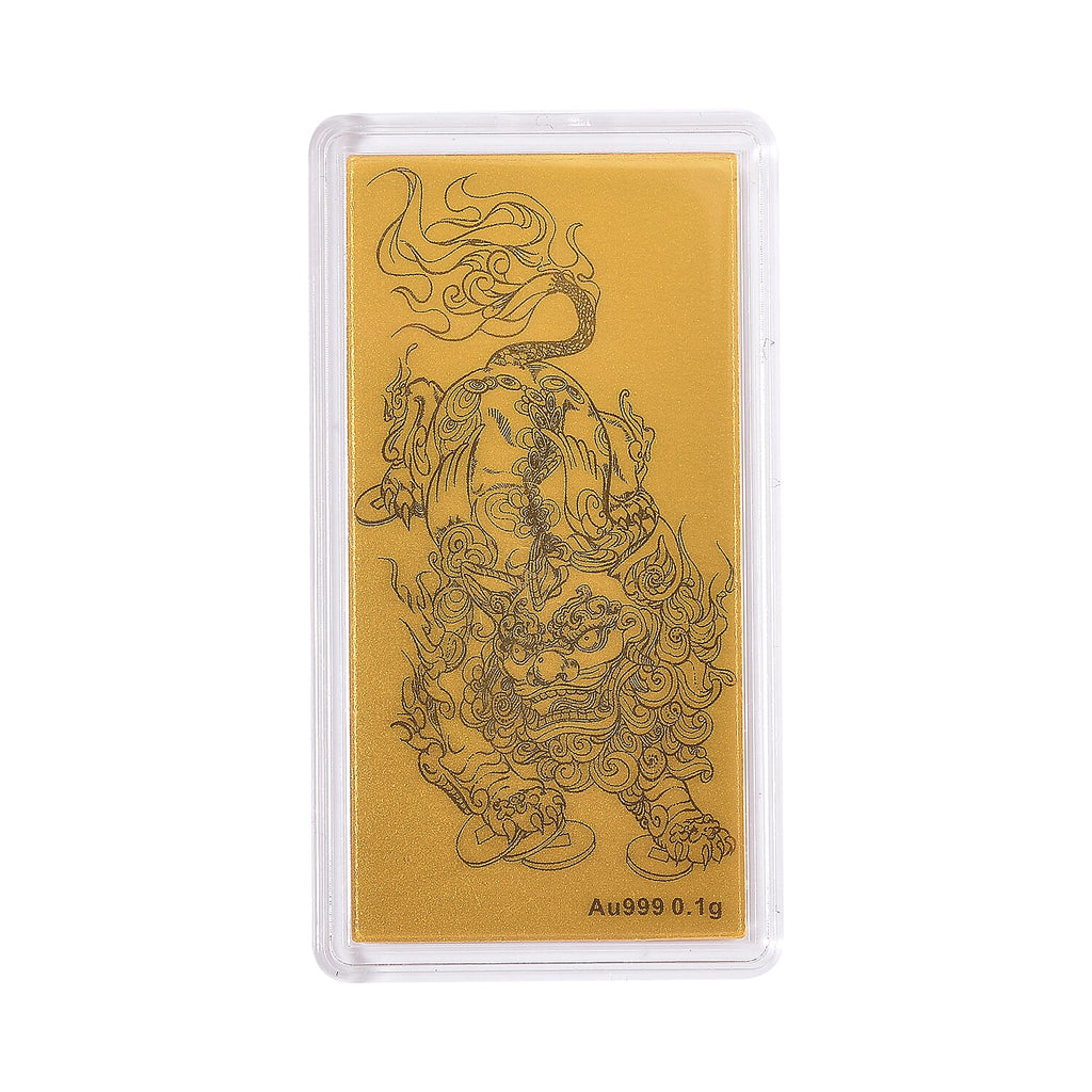 Set of 3 - 24K Yellow Gold Pixiu Pattern Foils