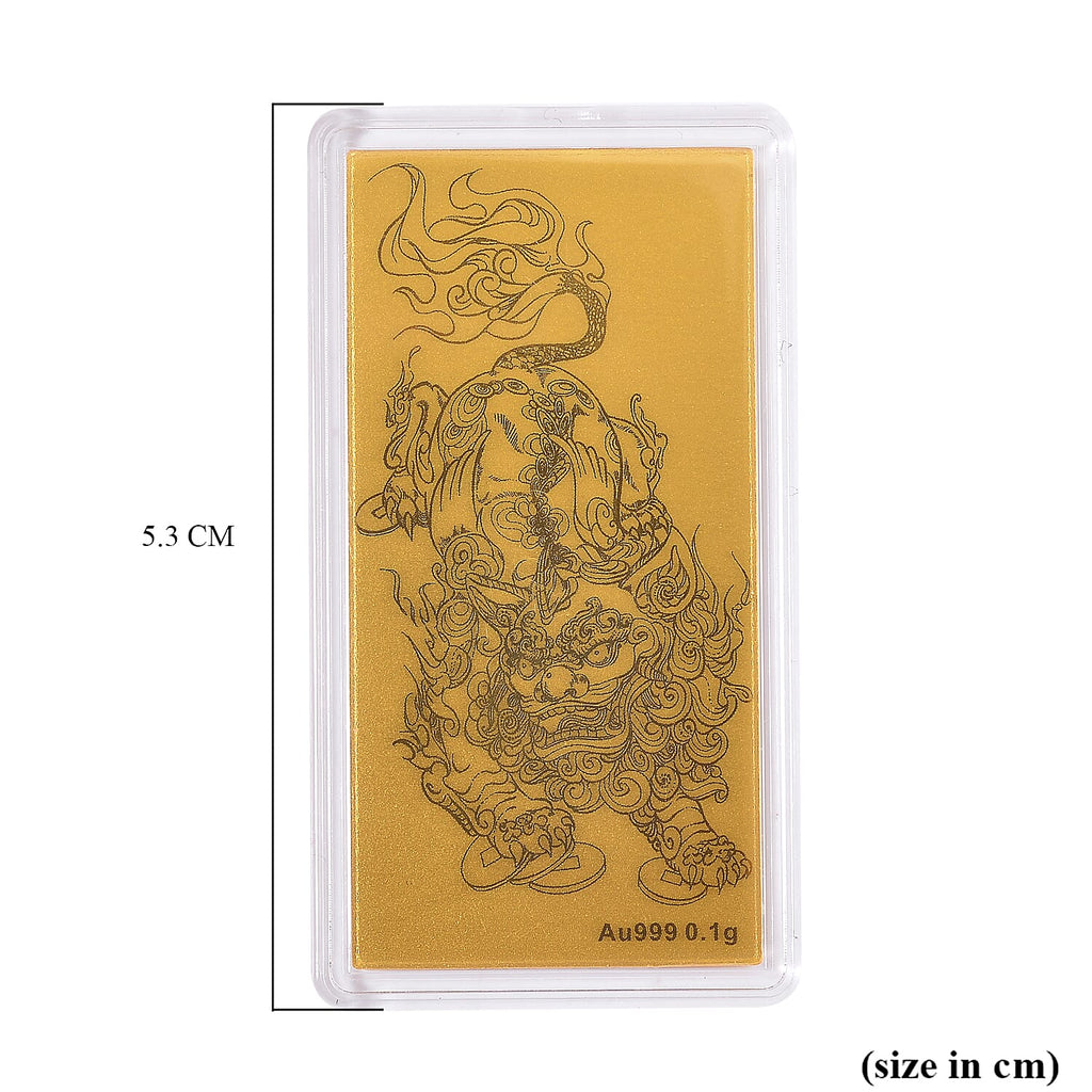 Set of 3 - 24K Yellow Gold Pixiu Pattern Foils
