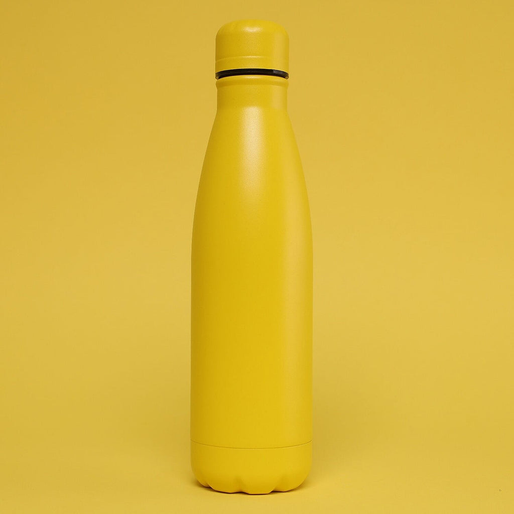 Set of 3 - Solid Color Water Bottle (500mL each) - Pink, White, Yellow