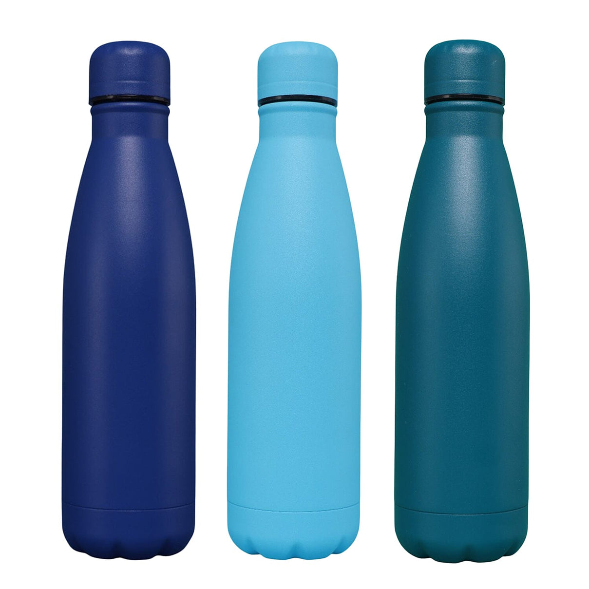 Set of 3 - Solid Color Water Bottle (500mL each) - Aqua, Green, Navy 221269117 0