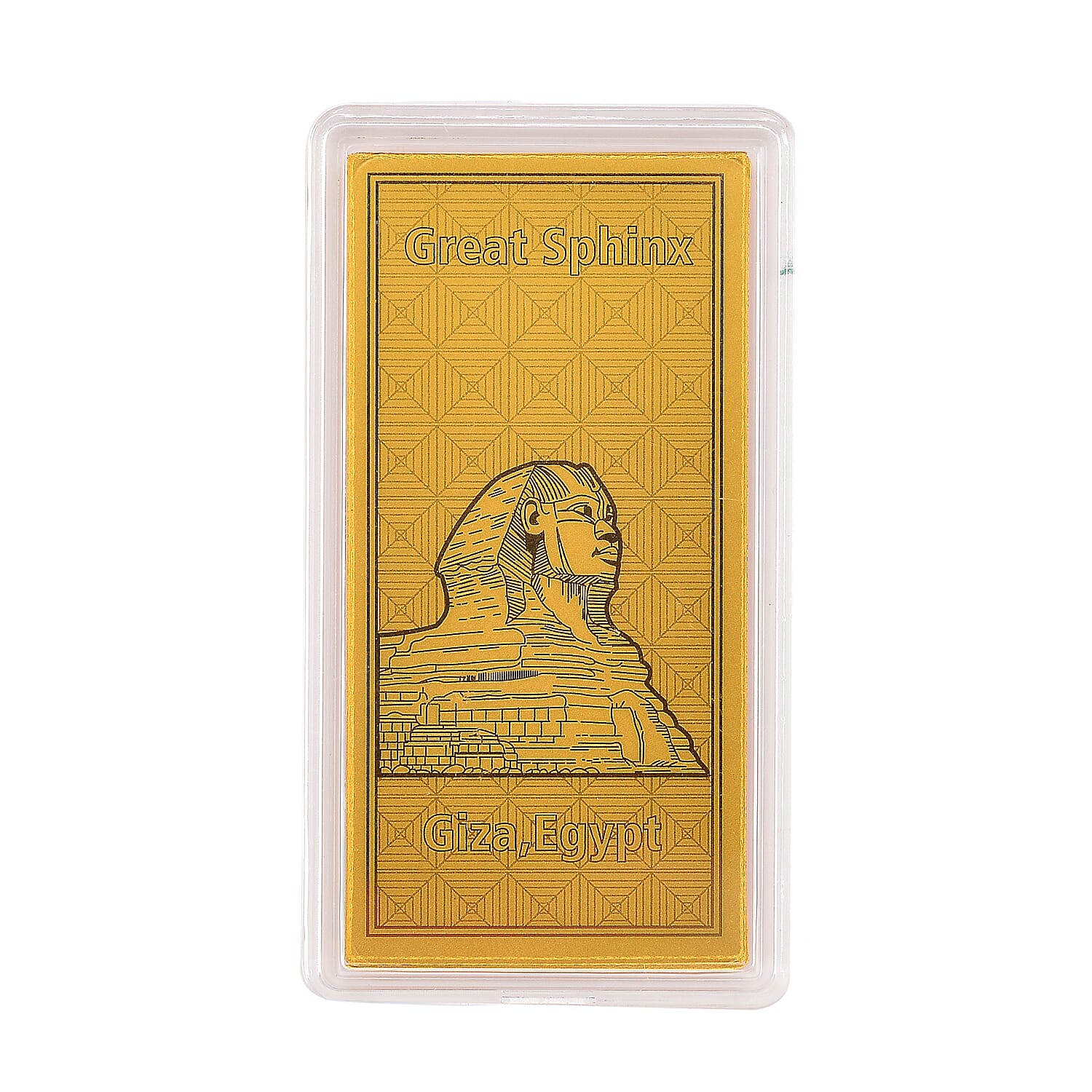 Set of 2 - 24K Yellow Gold Great Sphinx and Chakras Embossed Collectable 221269551 1