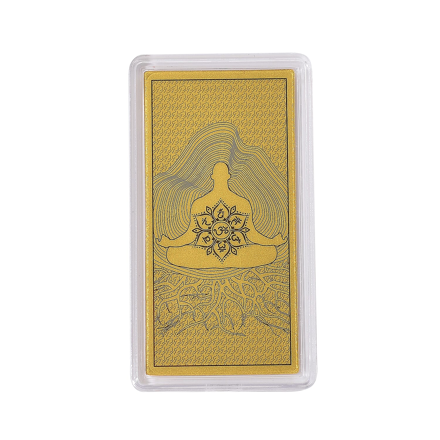Set of 2 - 24K Yellow Gold Great Sphinx and Chakras Embossed Collectable 221269551 2