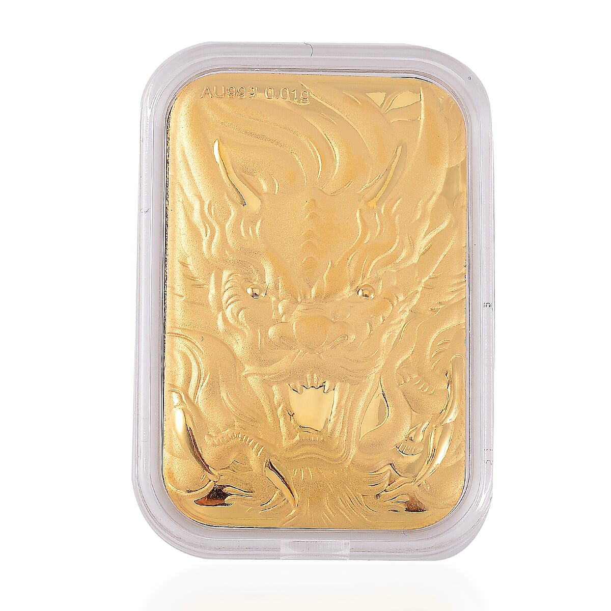 Set of 2 - 24K Yellow Gold Dragon Face and Gothic Cross  Collectables 221269984 1