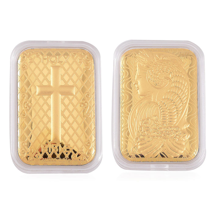 Set of 2 - 24K Yellow Gold Lady Fortuna and Golden Garce  Collectable 221269985 1