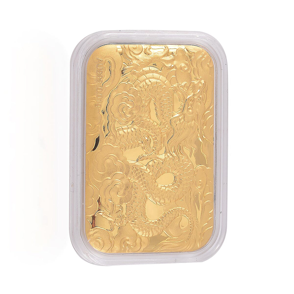 Set of 2 - 24K Yellow Gold Dragon and Snake Foils