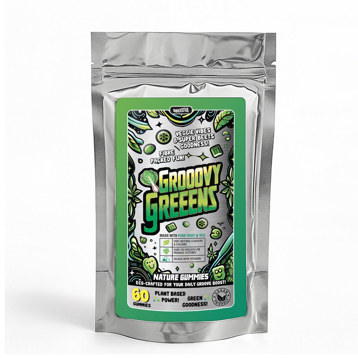 Innooova Groovy Greens 60 Gummie with FreeTrial Pack 221274833 1