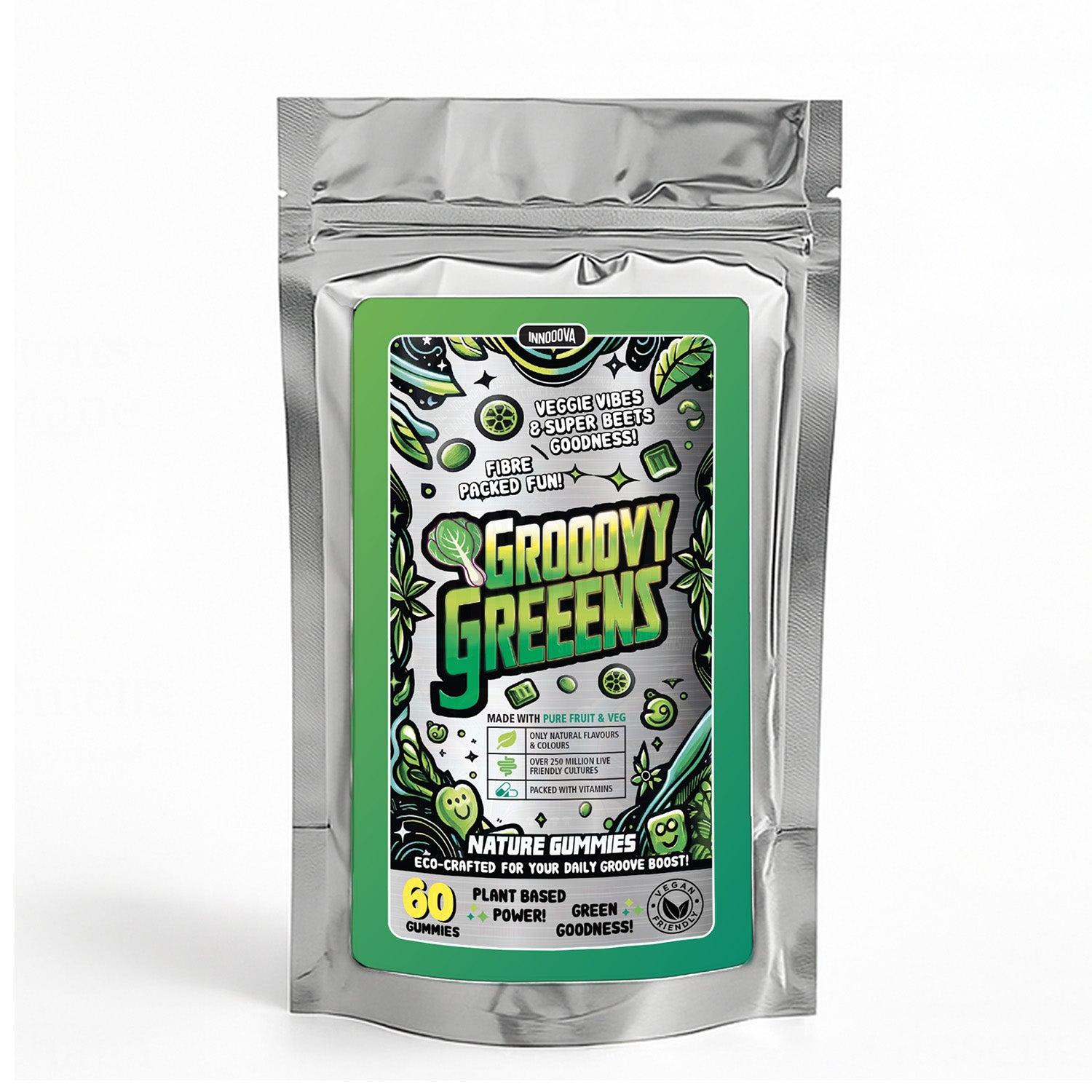 Innooova Groovy Greens 60 Gummie with FreeTrial Pack 221274833 1