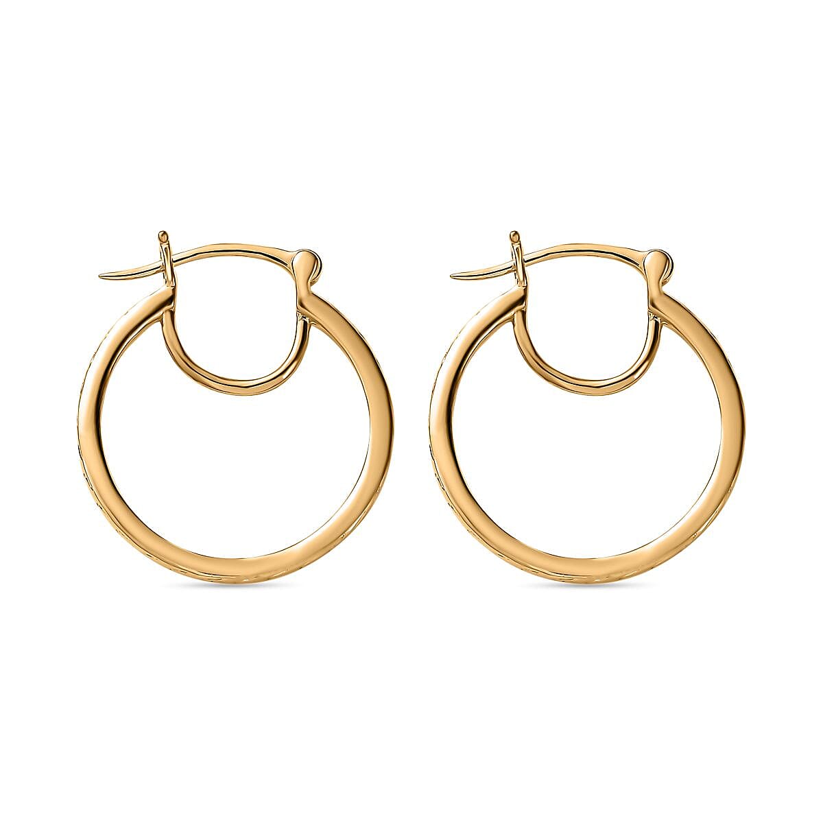 Set of 2 - Hoop Earrings in Sterling Silver and 18K Vermeil Yellow Gold Over Sterling Silver 221277443 3