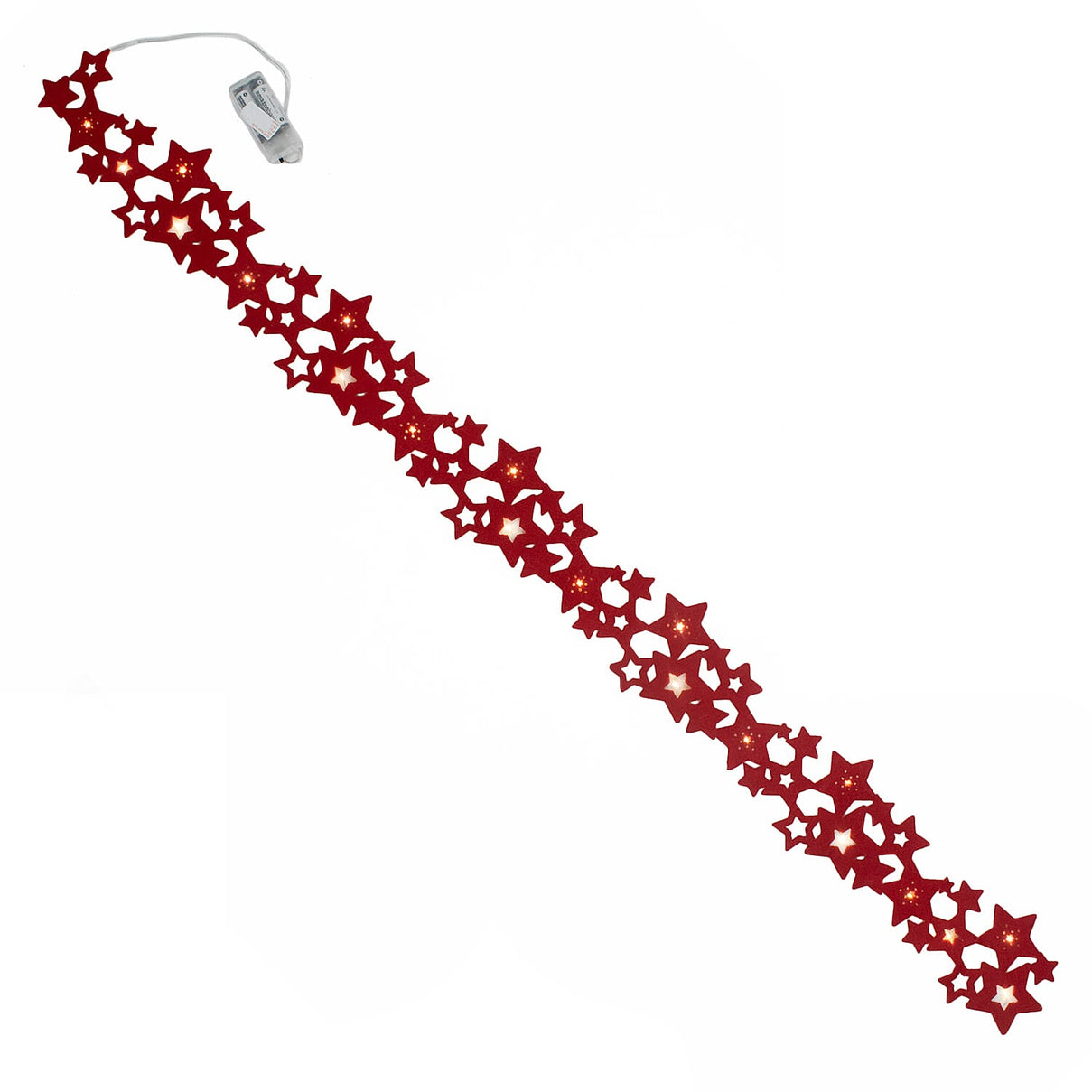 Christmas Decoration - Snowflake Table Decoration (set of 3) &amp; Felt Star Decorative Runner (Length-120 Cm) - Red 221279197 3