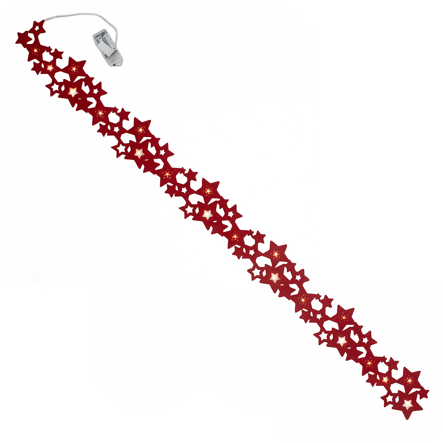 Christmas Decoration - Snowflake Table Decoration (set of 3) &amp; Felt Star Decorative Runner (Length-120 Cm) - Red 221279197 3