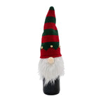 Christmas Decoration - Set of 8 Gnome Bottle Covers in Red, Brown, White & Green (2 of each)