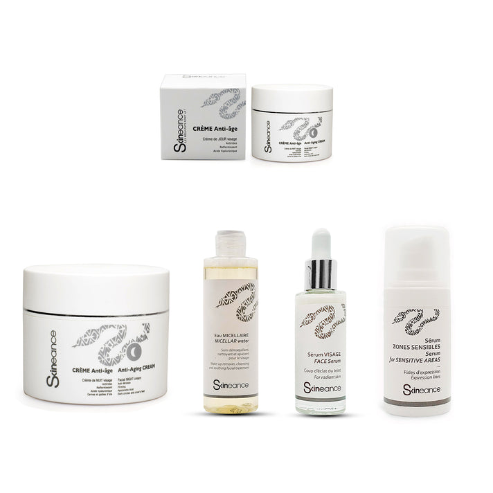 SKINEANCE Christmas Radiance Gift Set - Snake Venom Anti-Ageing Day &amp; Night Creams 50ml each, Face Serum 30ml, Serum for Sensitive Areas 15 ml &amp; Micellar Water 200 ml 221279583 1