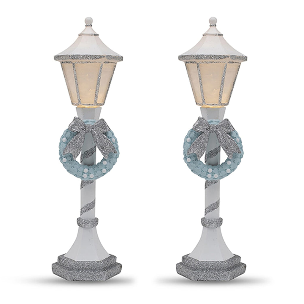 Set of 2 Christmas Lamp - White