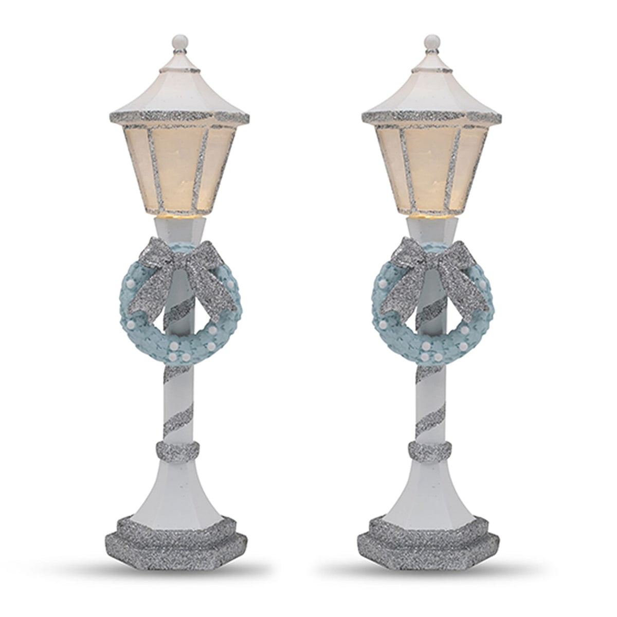 Set of 2 Christmas Lamp - White 221280525 0