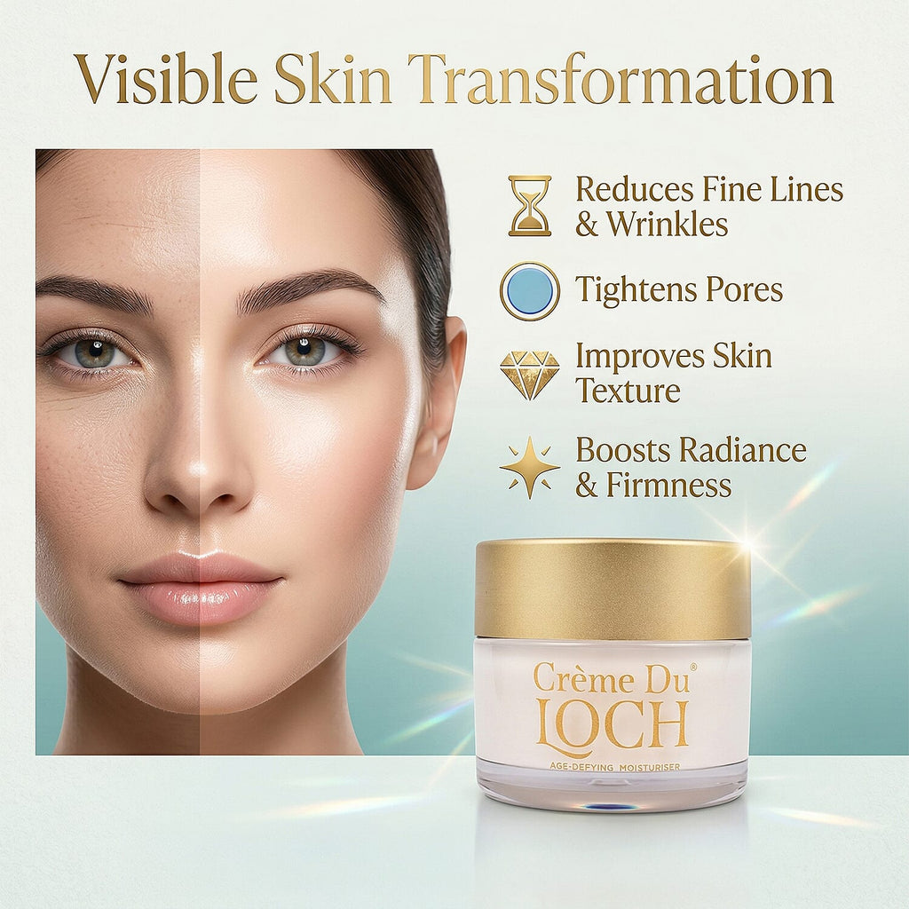 Crème du Loch Christmas Age Defying Gift Set - Daily Moisturiser 50ml, Daily Serum 50ml & Daily Eye Concentrate 30ml