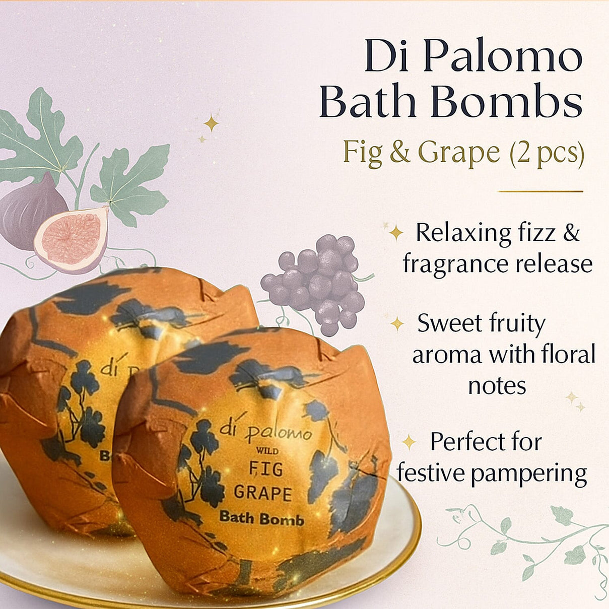 Di Palomo Christmas Luxury Bath Gift Set â€“ Orange Blossom and Fig Grape 221280988 4
