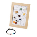 Chakra Harmony Christmas Gift Set - Framed Multi Gemstones and Seven Chakra Gemstone Bracelets (3 each)