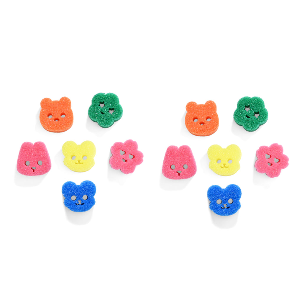 12 Piece Sponge Set - Cold water for tough scrubbing, warm water for light cleaning. Scratch Free_221283823