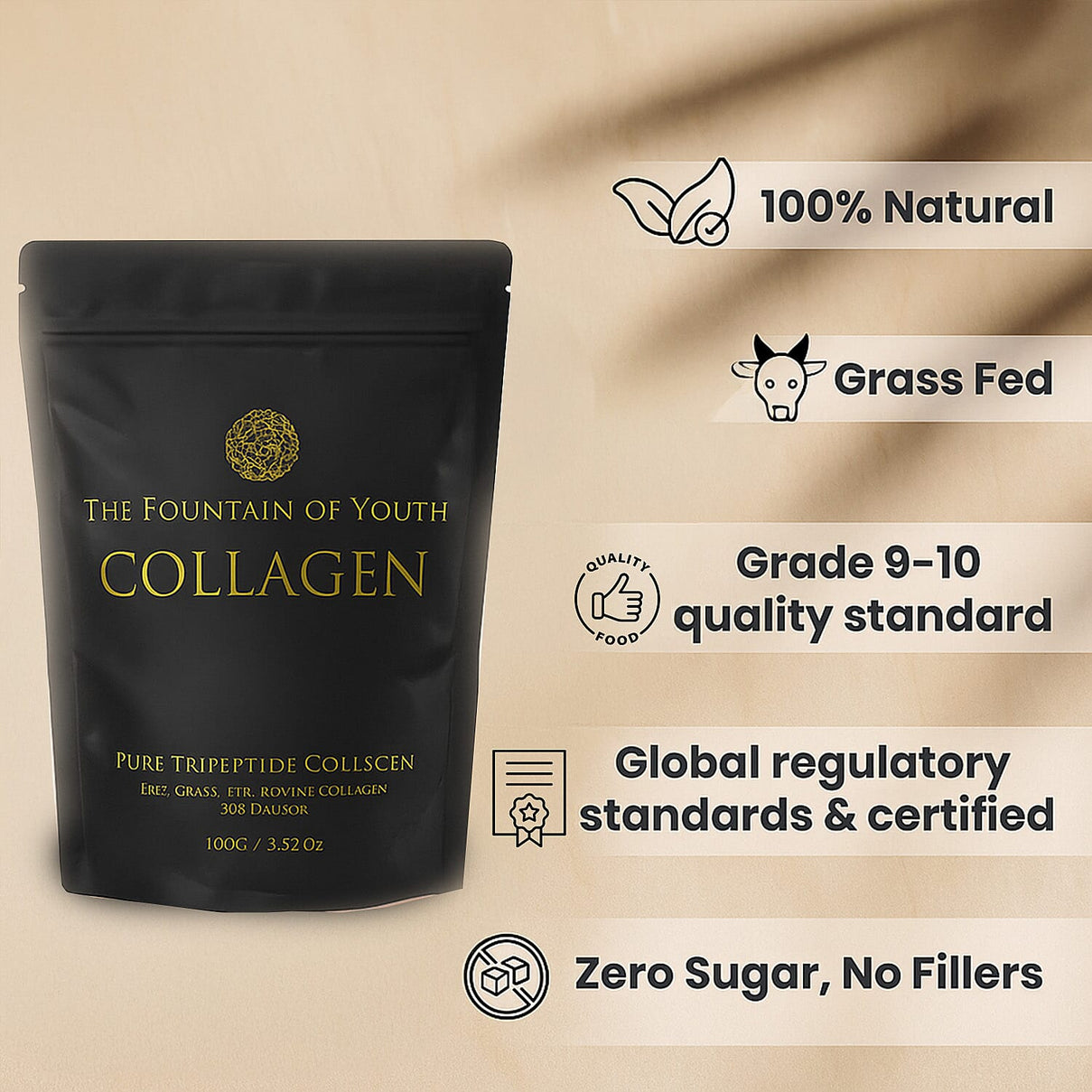 2 Packs of 100gm Fountain of Youth Lifestyle Pure Tripeptide Collagen 221294862 1