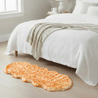 LIVMORE Luxury Collection-Tip-Dyed Faux Fur Rug with Foam Base (180 x 60 cm) - Brown & Beige