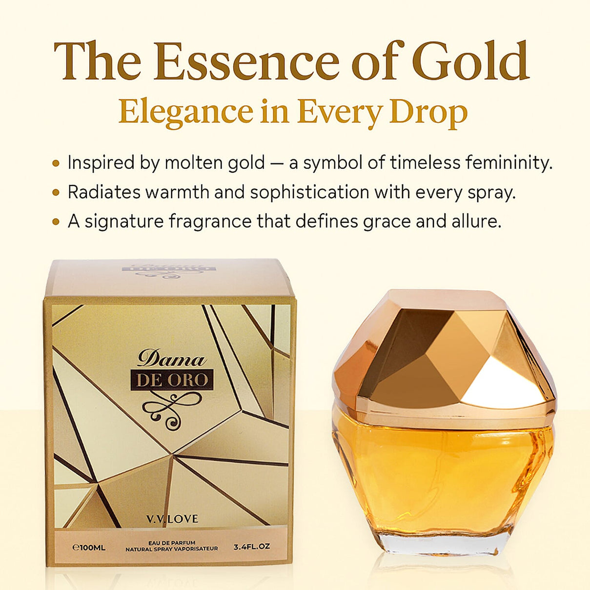 Set of 3 Laurelle Fragrances - Laurelle V.V. Love Dama DE ORO EDP - 100ml, Laurelle PARTY EDP - 100ml, Laurelle I'M The One EDT - 100ml 221297894 5