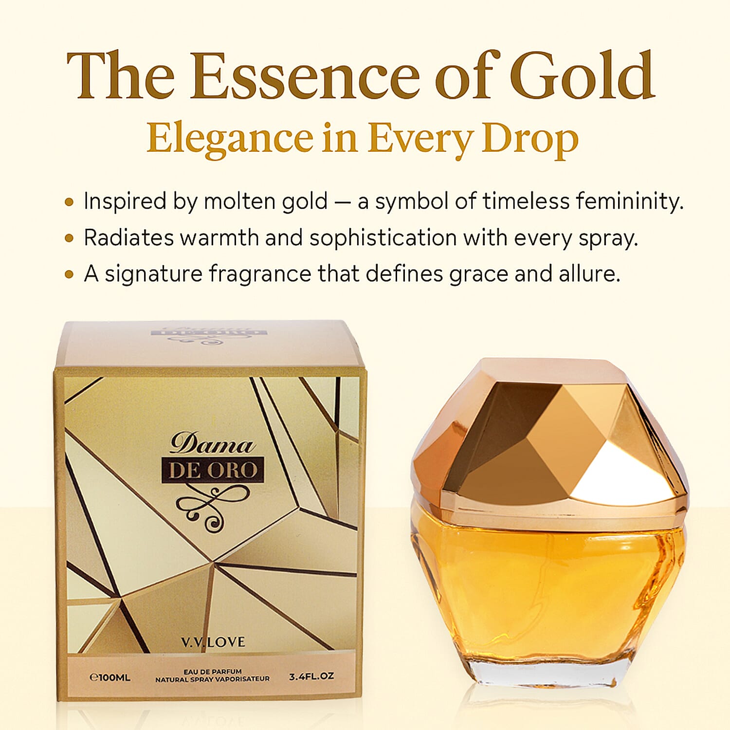 Set of 3 Laurelle Fragrances - Laurelle V.V. Love Dama DE ORO EDP - 100ml, Laurelle PARTY EDP - 100ml, Laurelle I'M The One EDT - 100ml 221297894 5