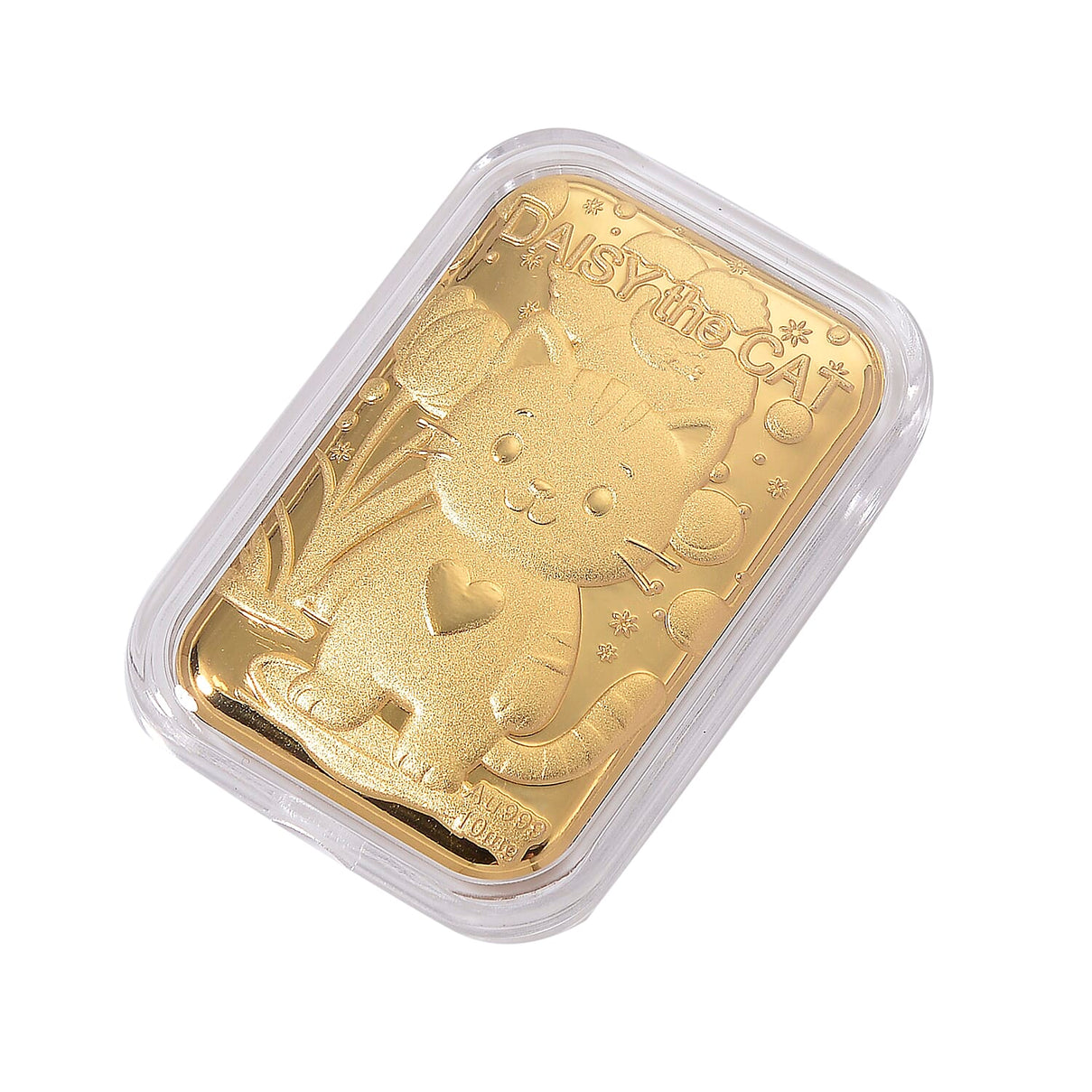 Set of 2 - 24K Yellow Gold Blossom Kitty Embossed Foil 221297944 2