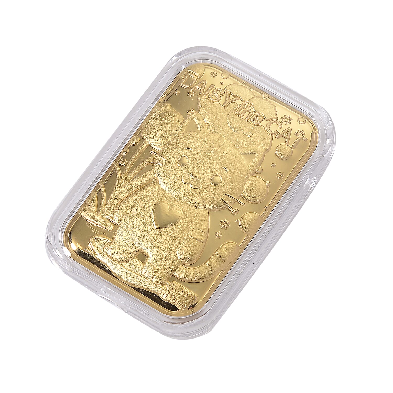Set of 2 - 24K Yellow Gold Blossom Kitty Embossed Foil 221297944 2