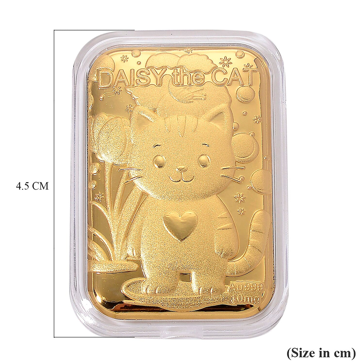 Set of 2 - 24K Yellow Gold Blossom Kitty Embossed Foil 221297944 4