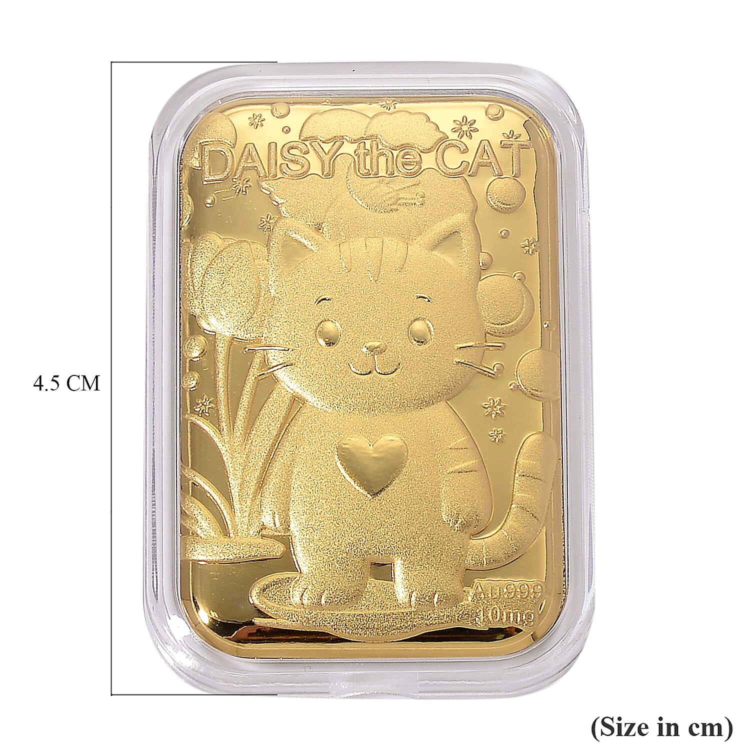 Set of 2 - 24K Yellow Gold Blossom Kitty Embossed Foil 221297944 4
