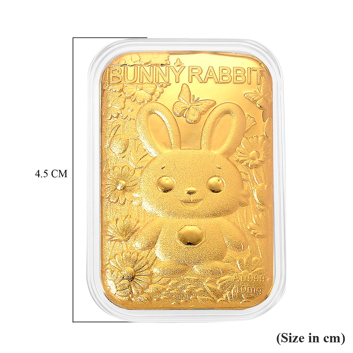 Set of 2 - 24K Yellow Gold Rabbit Embossed Foil 221297948 4