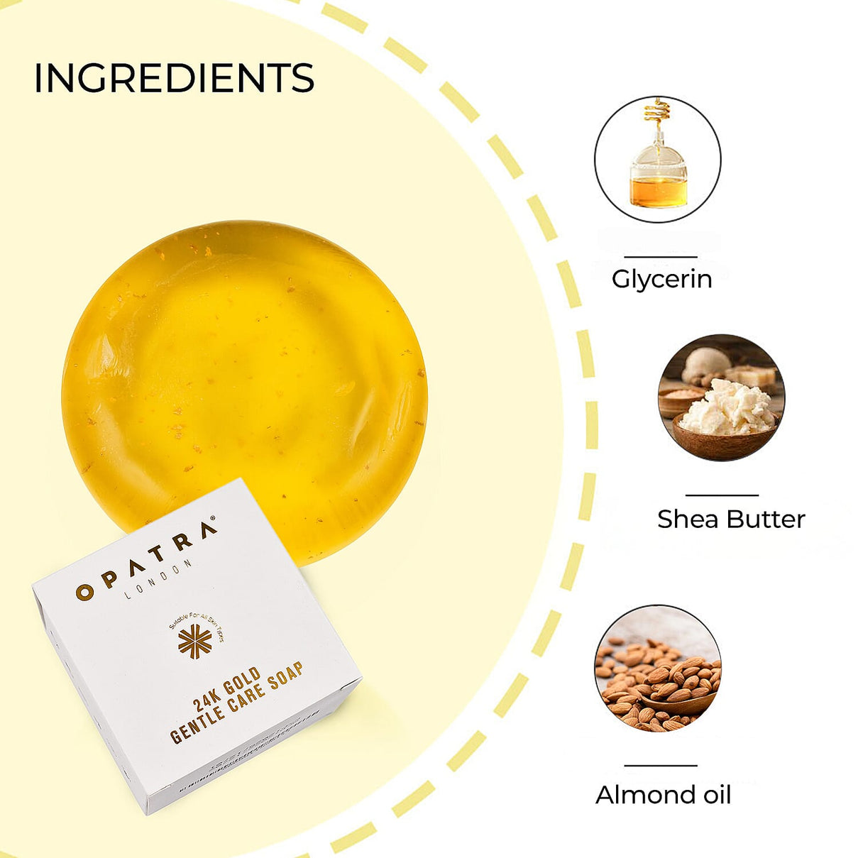 Set of 4 Opatra 24K Gold Gentle Care Soap (90 Grams Each) 221297955 2