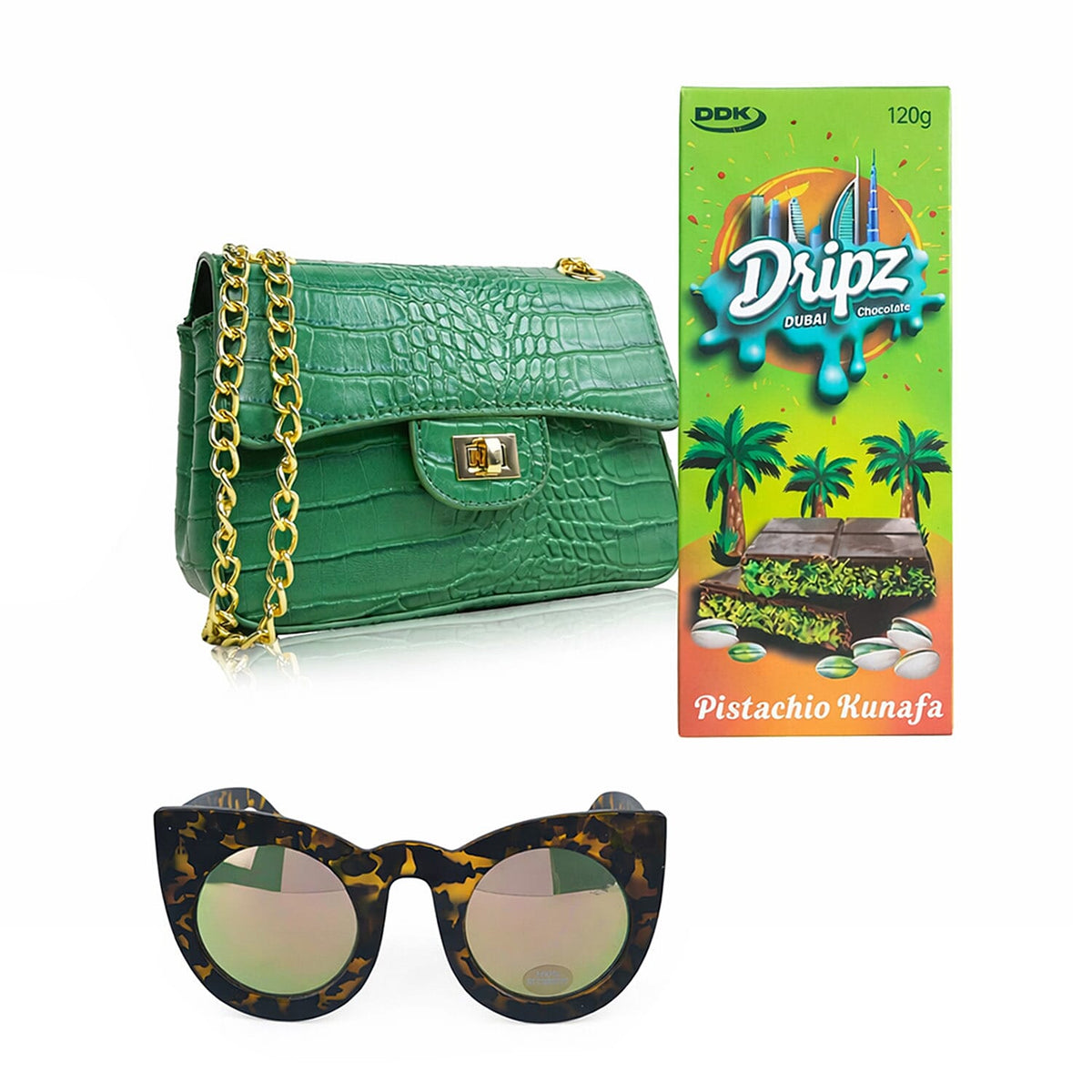 Perfect Gift Edit - Cat Eye Sunglasses,,Designer Shoulder Bag,Dubai Pistachio Kunafa Chocolate 221297983 0
