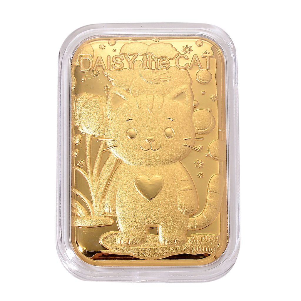 Set of 4 Mega Day Bundle - 24K Gold (99.9% Purity) Cat Keepsake, Hatton Garden Panther Bracelet, Pink Shell Pearl Pendant With Chain & Necklace/Earring Box With LED Light_221298042_2