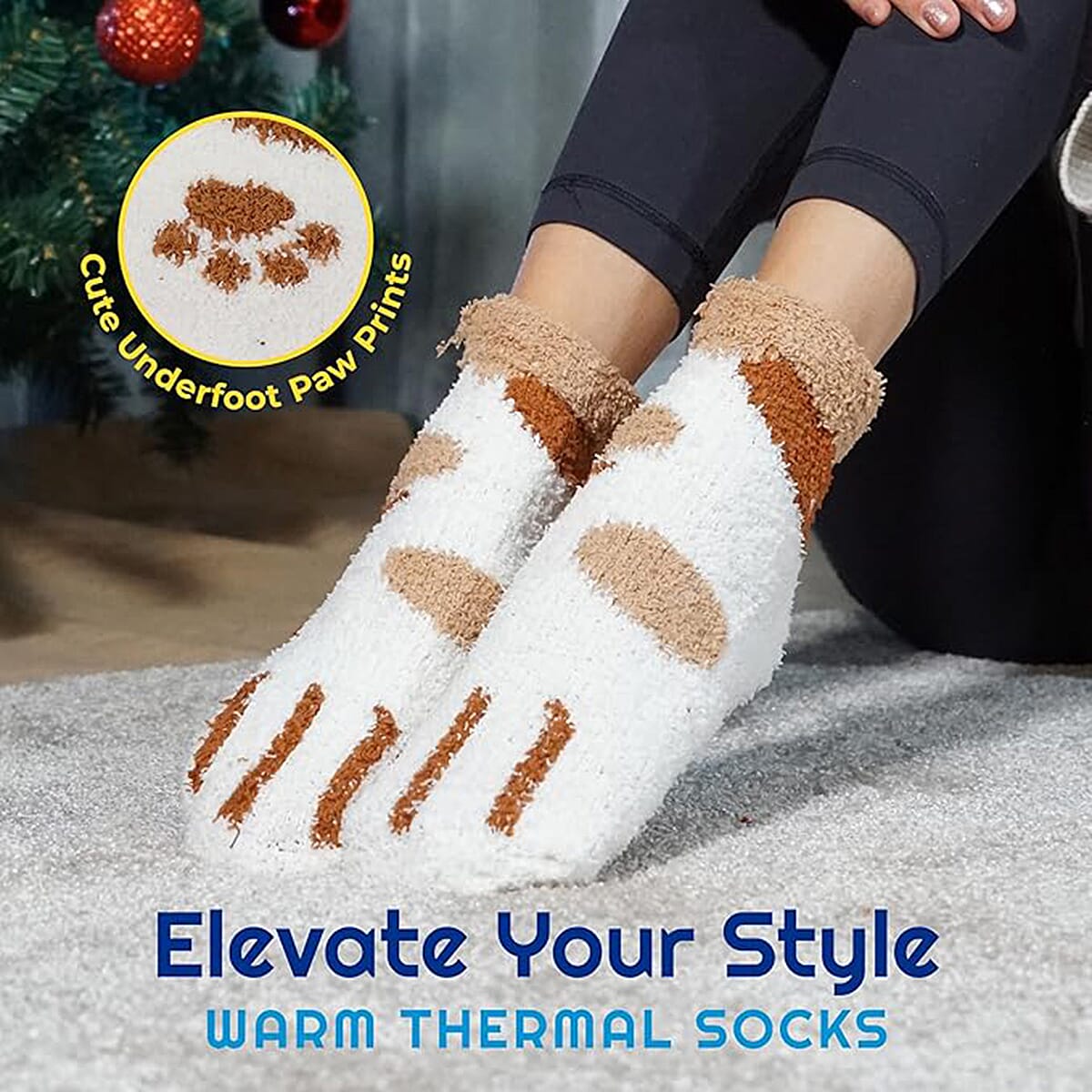 SUNNY SOCKS - 12  Pairs Cute Cat Paw Socks for Women (Size 3 to 7) 221298051 4