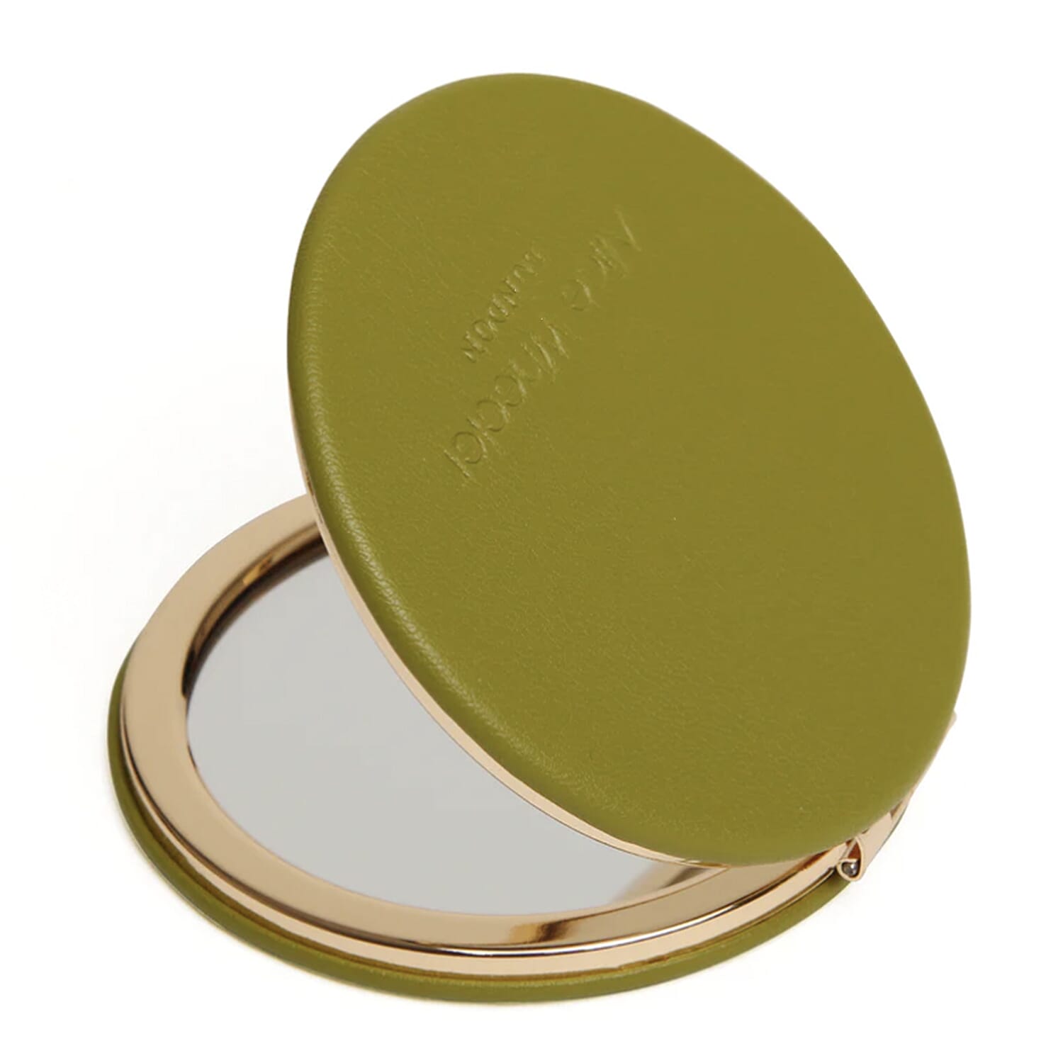 Alice Wheeler London Luxury Velvet Quilted Vanity Bag with FREE Round Compact Mirror - Green 221298106 2