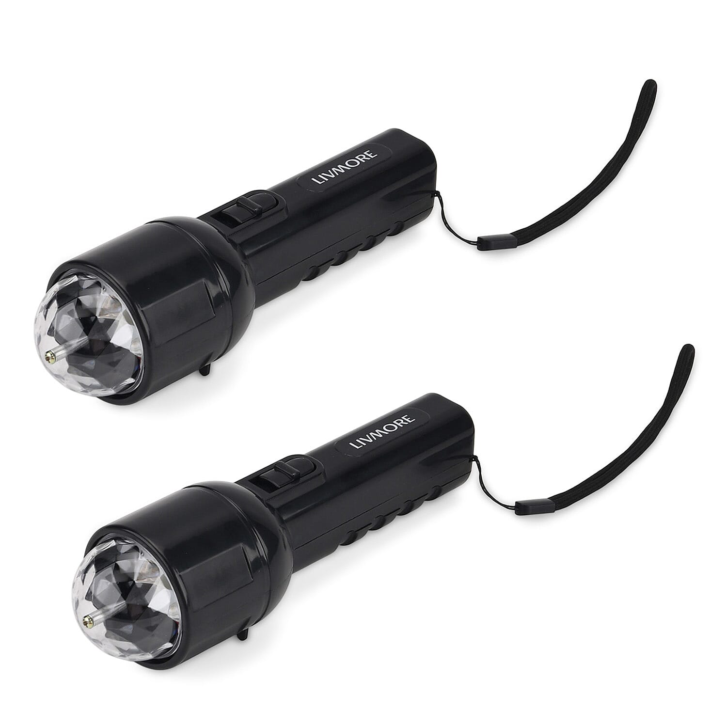 Set of 2 LIVMORE Twilight Dual LED Flashlight With Colour Change Party Light 221298398 0