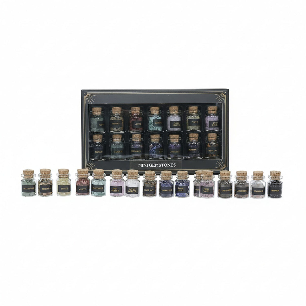 Collection of 28 Gemstone Wish Bottles 221298617 0