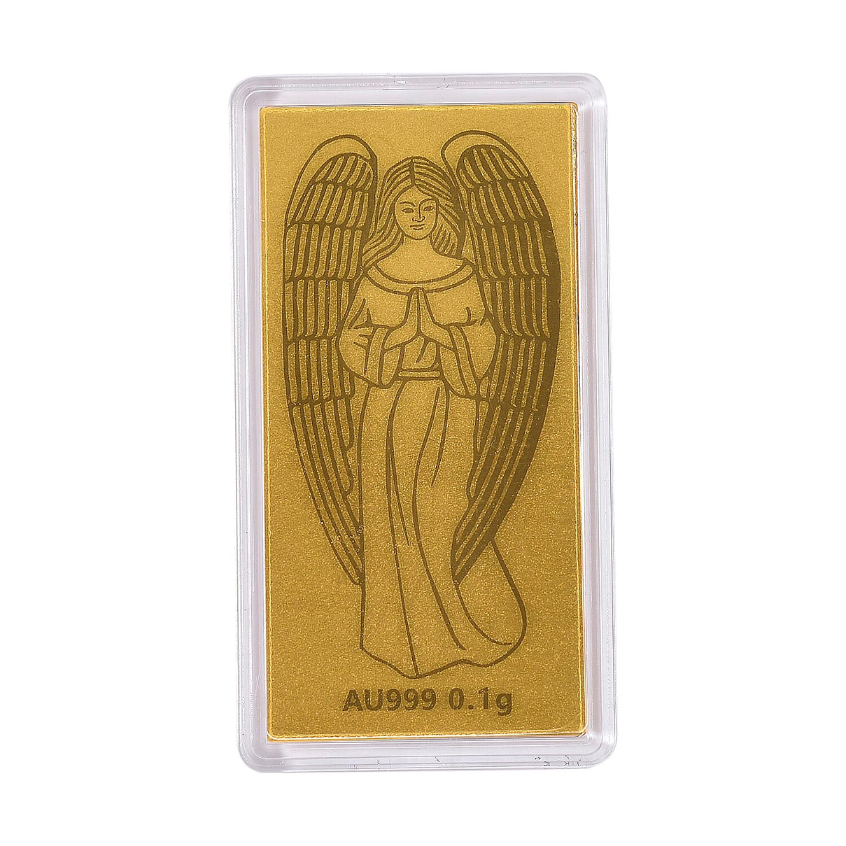 Set of 2 - 24K Yellow Gold (99.99% Purity) Embossed Dragon &amp; Angel Pattern Collectables 221301969 1